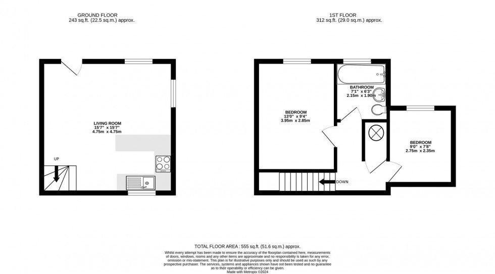 Floorplan for St. Thomas Walk, Colnbrook