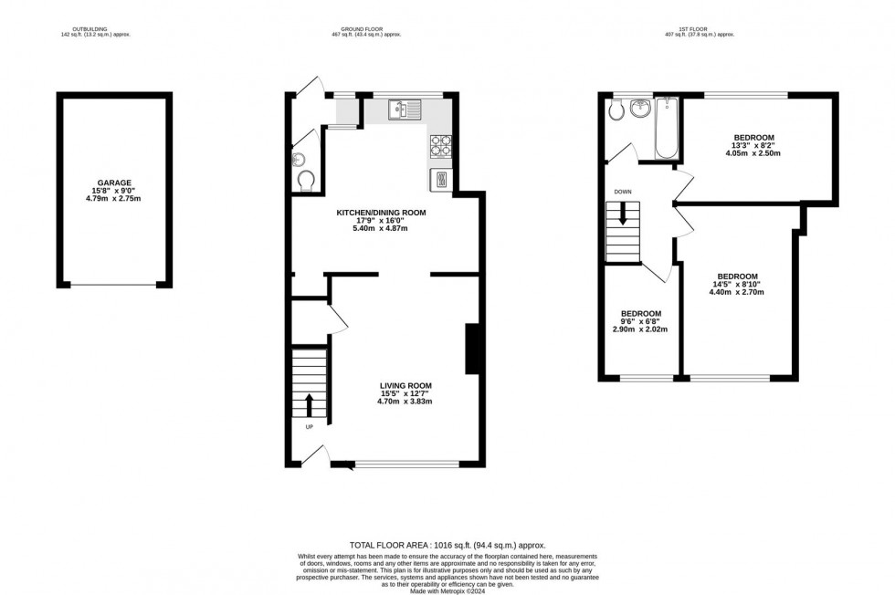 Floorplan for Ash Close, Slough