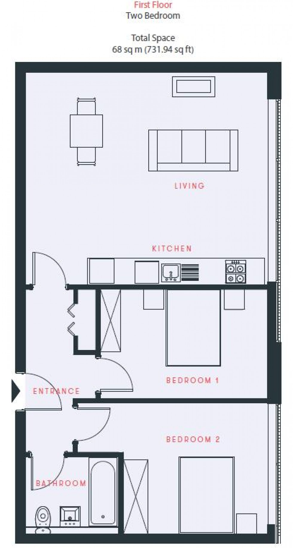 Floorplan for Hurricane Court, Langley