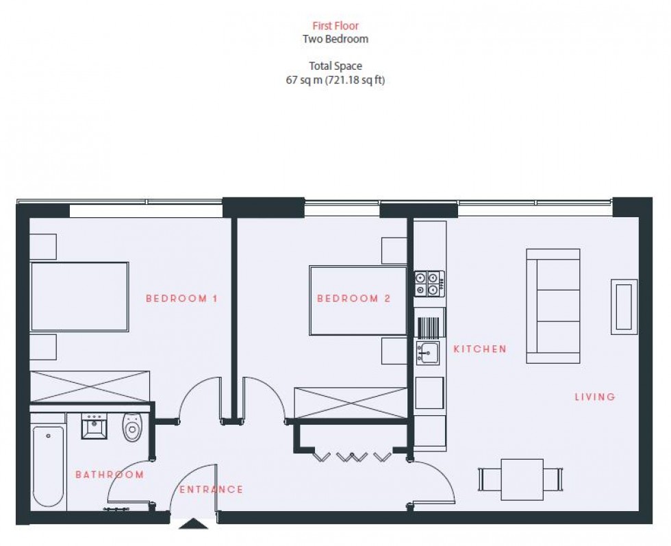 Floorplan for Hurricane Court, Slough