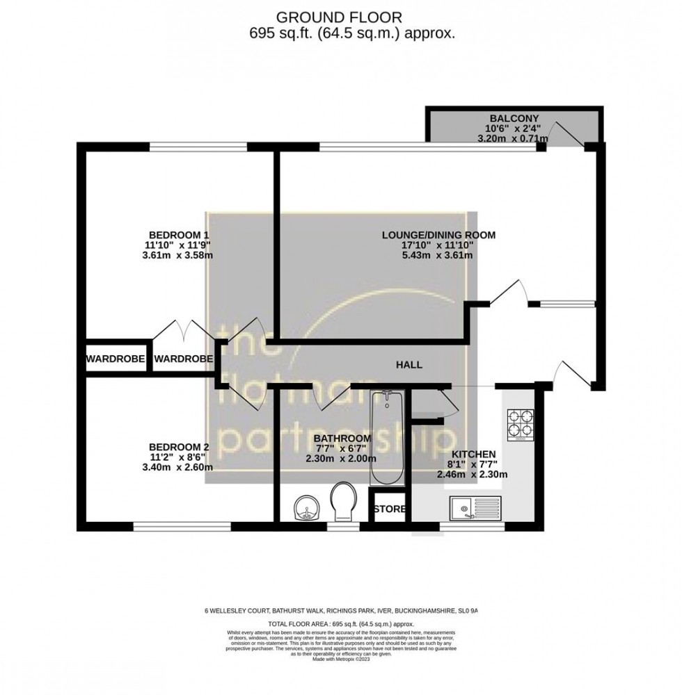 Floorplan for Wellesley Court, Iver