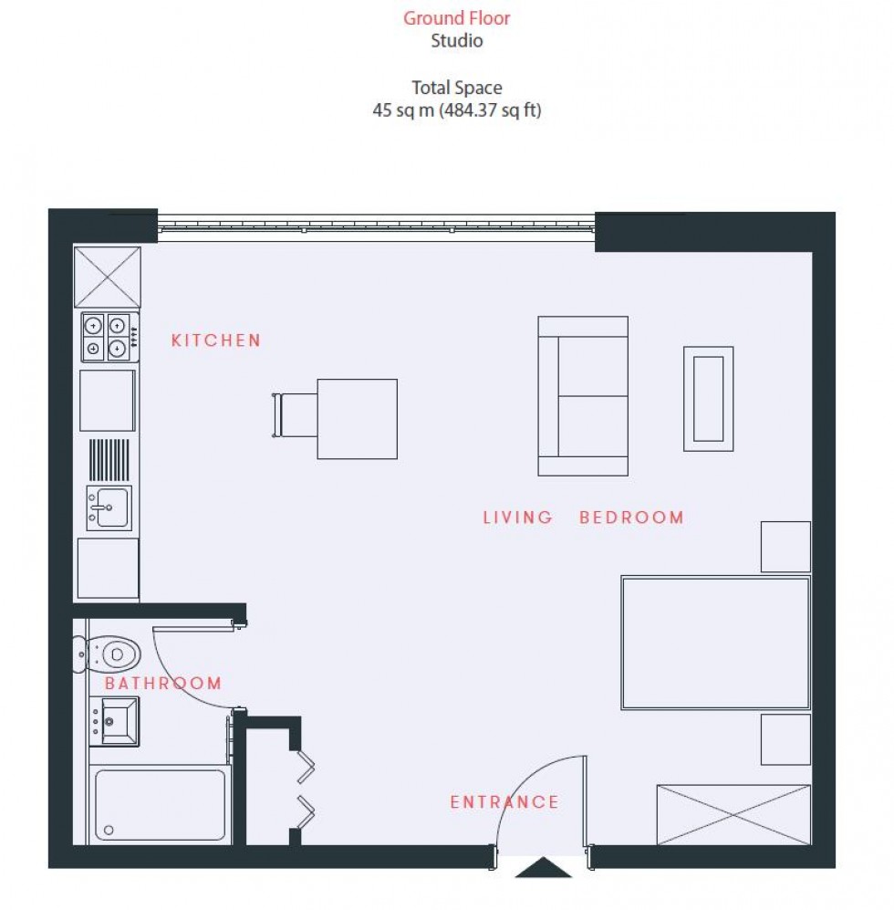 Floorplan for Hurricane Court, Slough